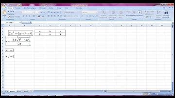 ecuaciones cuadráticas en excel
