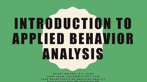 CHAMP Webinar Series - Introduction to Applied Behavior Analysis (ABA) Therapy