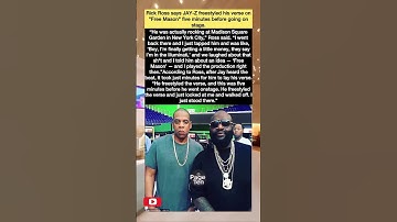 Thumbnail of Rick Ross Shocked: JAY-Z Freestyles Epic ‘Free Mason’ Verse Just 5 Minutes Before the Stage#rickross