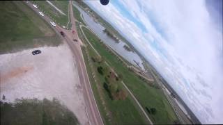 Apprentice 15 first flight with GO PRO HERO 2, then... CRASH!