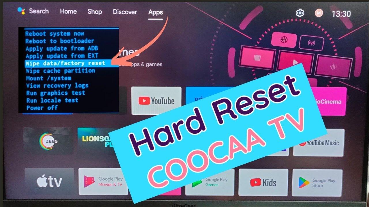 How to Hard Reset COOCAA Google TV Android TV Factory Reset YouTube