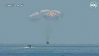 SpaceX Dragon Capsule Splashes Down in Gulf of Mexico