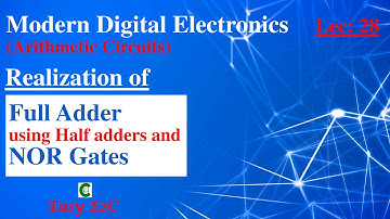 Full Adder using NOR Gates only | Full adder using half adder | Full Adder using universal Gates