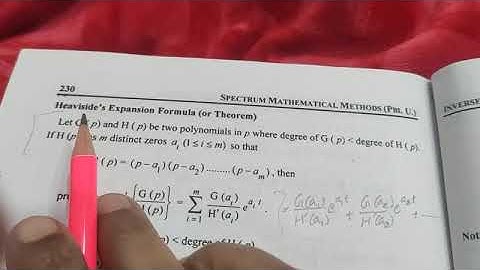 Heaviside expansion theorem lecture- 20