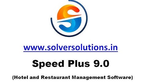 Speed Plus 9.0 // Hotel and Restaurant Management Software