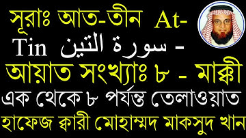 সূরাঃ আত-তীন  At-Tin  سورة التين - আয়াত সংখ্যাঃ ৮ -  মাক্কী এক থেকে ৮ পর্যন্ত তেলাওয়াত করছেন