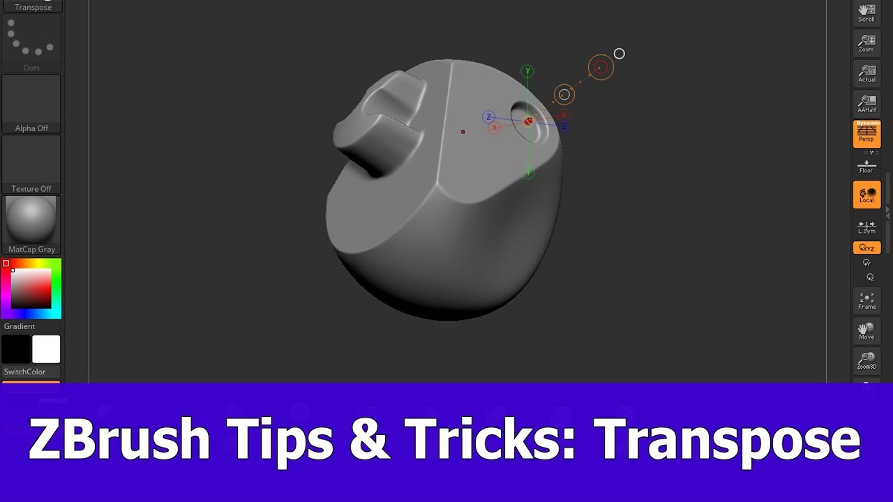 how to make transpose line smaller in zbrush