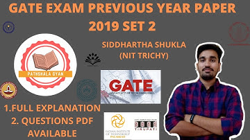 GATE PREVIOUS YEAR PAPER 2019 SET-2 PART-2(Mechanical)|| FULL SOLUTION||PATHSHALA GYAN|10 QUESTION||