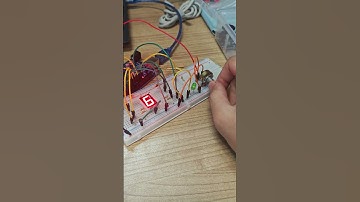 Creating a arduino project by using Potentiometer ,LED, and a 7-segment display #arduino