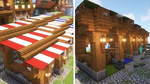 Minecraft | How to build a Medieval Market Stall | Minecraft Tutorial