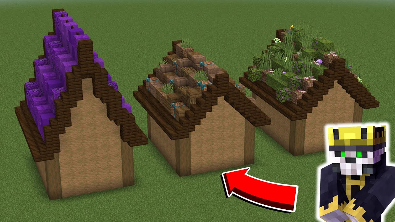 COMO CONSTRUIR 3 TEXTURAS DE TELHADO NO MINECRAFT / MINECRAFT BUILDS ...