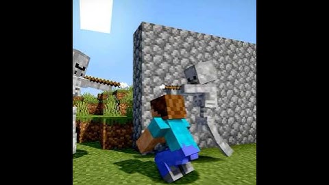 Skeleton Fail 😂 & Enderman Troll Steve! | Minecraft Funny Shorts #Minecraft #Shorts #FunnyMinecraft