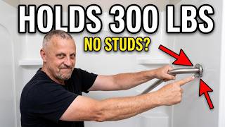 How To Install A Shower Grab Bar That Won't Pull Out - No Studs Needed