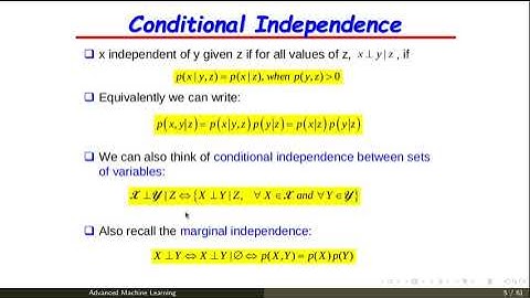 Conditional Independence in Graphical Models