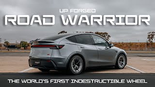 Tesla Model Y Juniper on Indestructible UP Forged Road Warrior Wheels | UP-RW