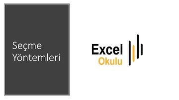 Excel de Genel Seçme Yöntemleri 9. video | Müslüm GÜZEL