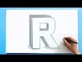 3d letter drawing  r