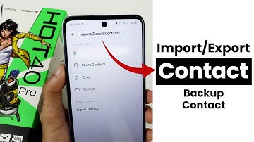 Import/Export Contact In Infinix Hot 40 Pro | Backup Contact