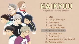 Haikyuu Ringtones and Sound Effects ❤️