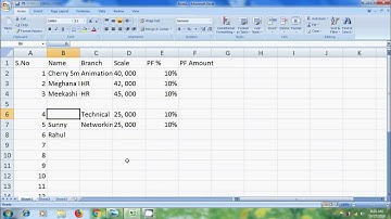 Excel 2007: how to insert and delete Rows, Columns and Cells in excel