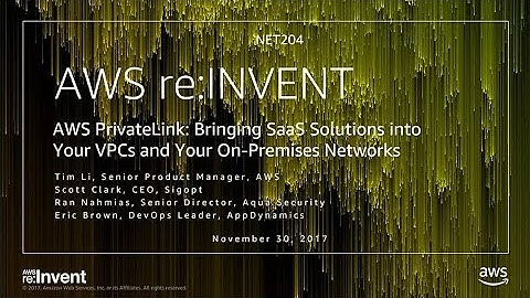 AWS re:Invent 2017: NEW LAUNCH! PrivateLink: Bringing SaaS Solutions into Your VPC a (NET204)