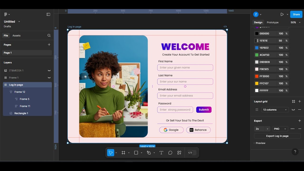 Designing a Signup Page in Figma | UI/UX Tutorial for Beginners - YouTube