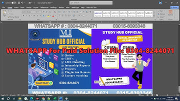 CS401 Assignment 2 Solution Fall 2024, CS401 Assignment 2 Solution 2024, #cs401#assignment#Fall2024