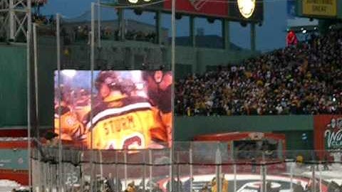 Moments after Marco Sturm wins 2010 Winter Classic for Bruins