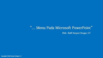 TIK Kelas IX - Menu Pada Microsoft PowerPoint