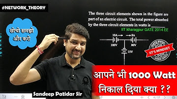 Lec 33 IIT Kharagpur GATE 2014 EE #gatepyqs #gcentrickapp #sandeeppatidarsir #gateexam