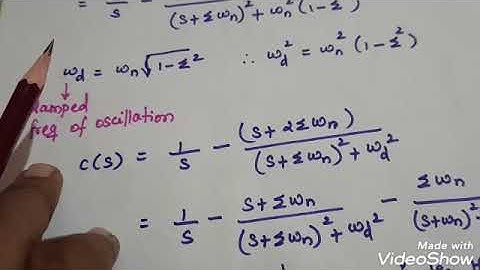 Time Response/Under damped System/ Derivation/ Unit_2/#8