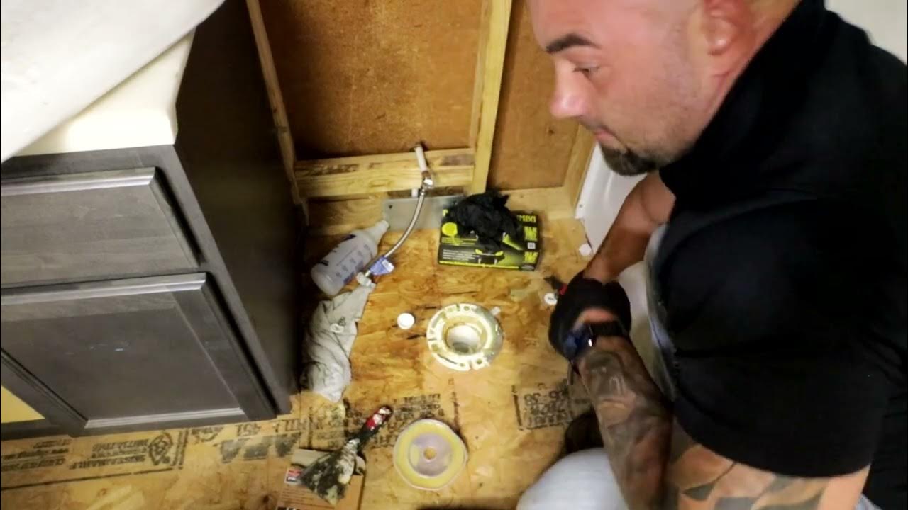 how to pull and reset a toilet or how to fix a toilet leaking at the floor around base YouTube