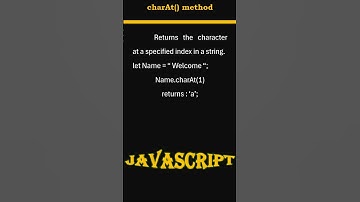 what is charAt method in javascript