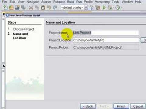 99 Sec, Creating a UML Project in NetBeans