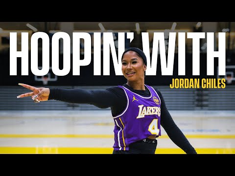 Can a World Champion Gymnast Learn a Laker Girls Routine? | Hoopin’ With Jordan Chiles