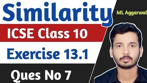 Similarity ICSE Class 10 | ICSE Class 10 Chapter 13 Ex 13.1 Q.No 7 | Exercise 13.1 | M L Aggarwal