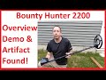 Basic Metal Detecting With Bounty Hunter 2200 - Overview, Demo and a Surprise Find