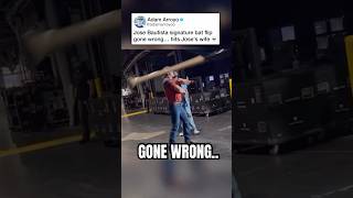 bat flip gone WRONG.. 😬