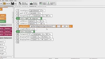 Vex IQ 105 - Using a Gyro with Graphical RobotC