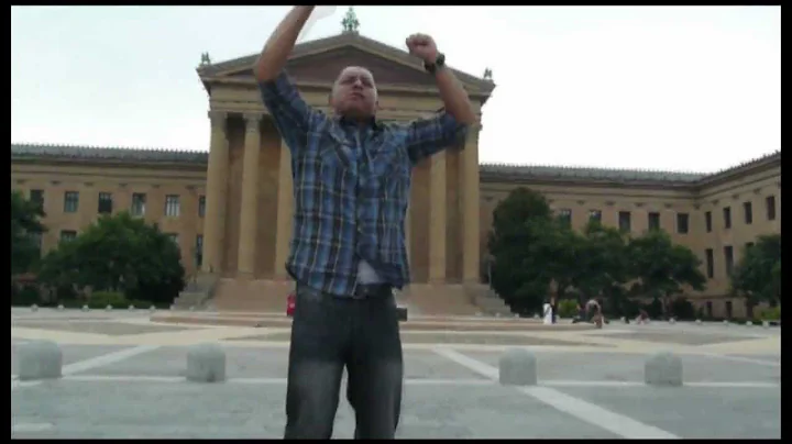 Jose "Rocky" Tagle climbing the Rocky steps in Phi...