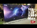 Tcl 115x955 max mini led television of 115 inches with 20000 zones