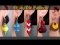 5 Easy DIY Earrings Making at Home | Handmade Jewelry