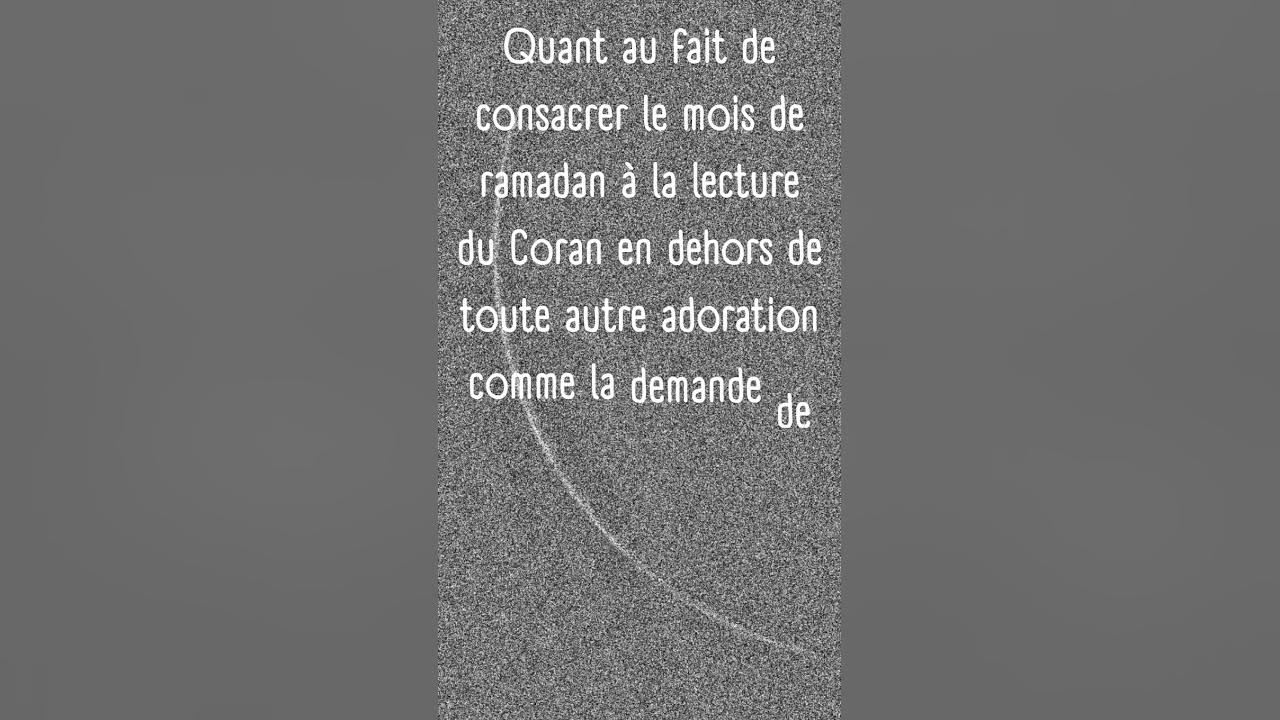 Consacrer ramadan à la récitation? Chaykh AlAlbani qu