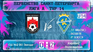 #2008 / Сш №2 Во «Звезда» 0:2 Фк «Кировец-Восхождение» – Обзор Матча 14 Тура Первенства Спб