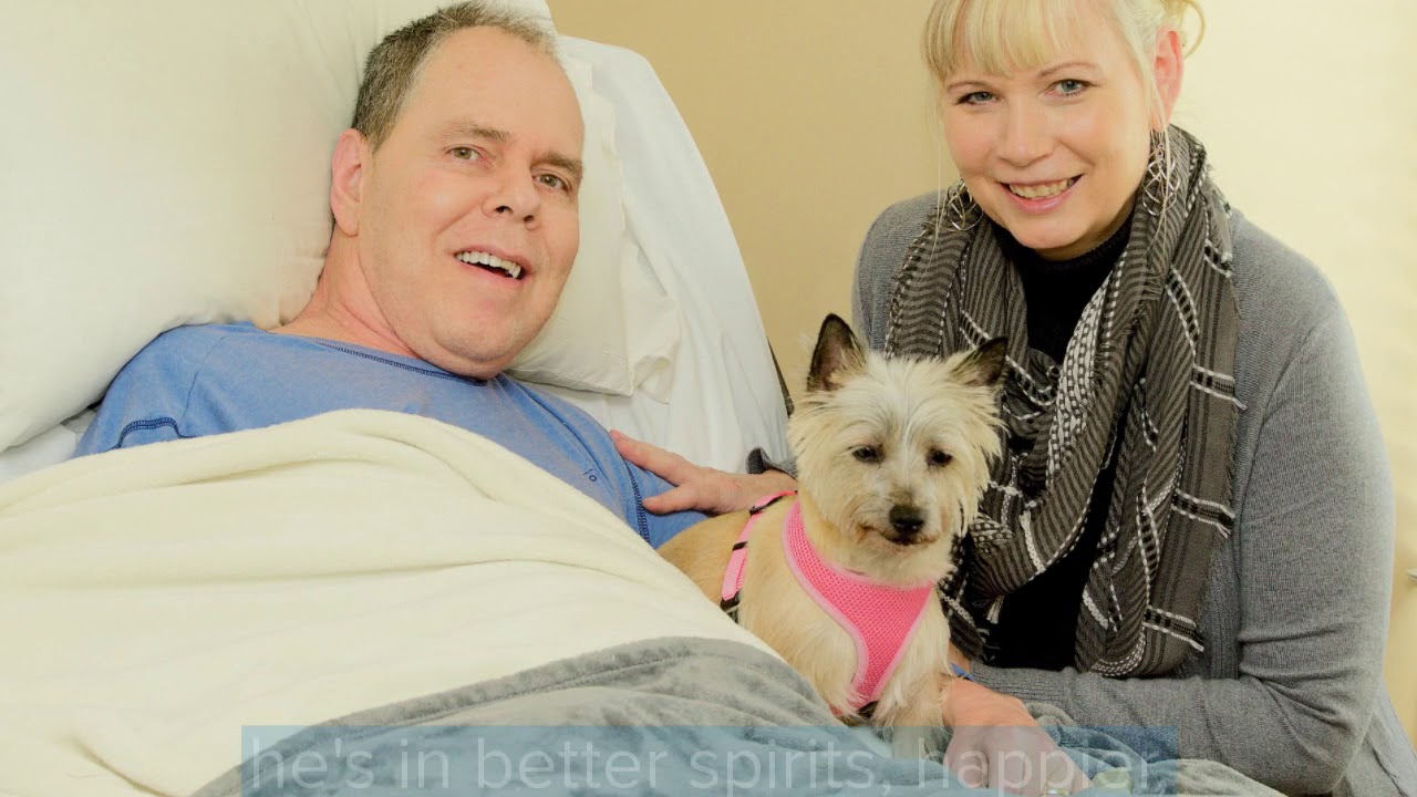 Pet therapy lifts spirits of Fishers man with multiple sclerosis - YouTube