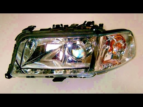 Новые фары Audi A8. Как снять фары. Восстановление стекла.