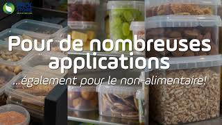 480 Ml Boîte En Plastique Alimentaire Ronde Te Avec Couvercle Ø118Mm Boîtes Et Couvercles Rondes