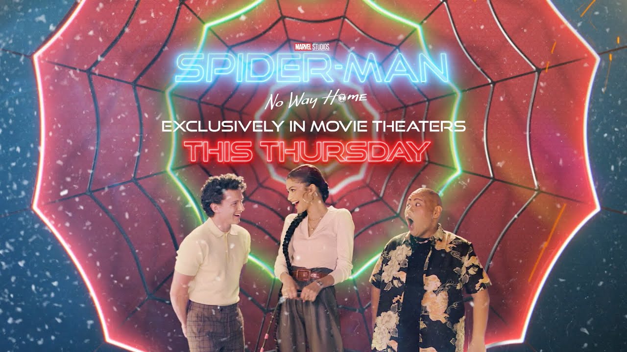 SPIDER-MAN: NO WAY HOME - Exclusively in Movie Theaters Thursday - #SpiderManNoWayHome is exclusively in movie theaters THURSDAY! Tickets on sale now!