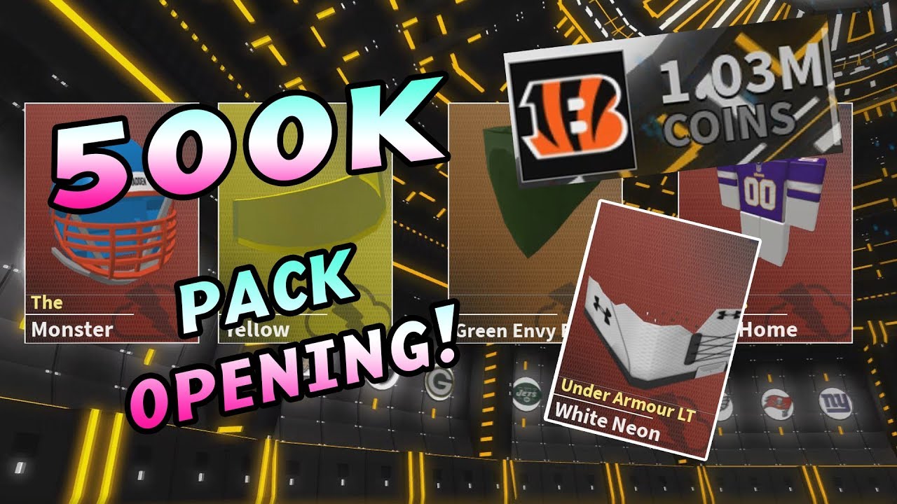 500k Pro Pack Opening Roblox Nfl 2 Pack Opening 3 Youtube