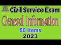 Civil service exam reviewer general information  2023  abrinica calzado tv